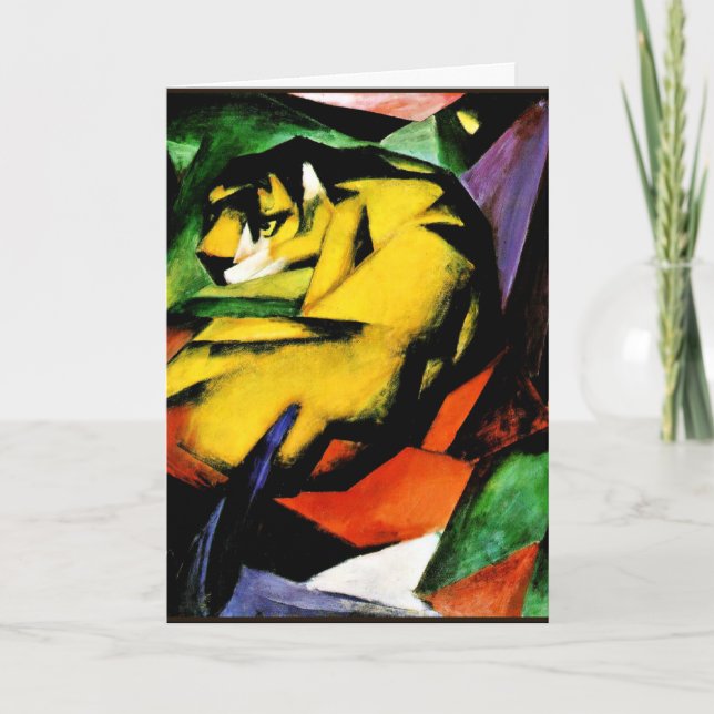 Carte Peinture de Franz Marc, Tigre (Devant)