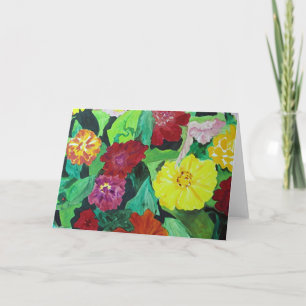 Carte Peinture de jardin aux fleurs