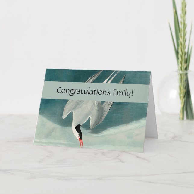 Carte Peinture de la faune de la sterne de l'Arctique Au (Devant)