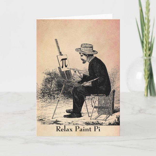 Carte Peinture de nombre de pi (Devant)