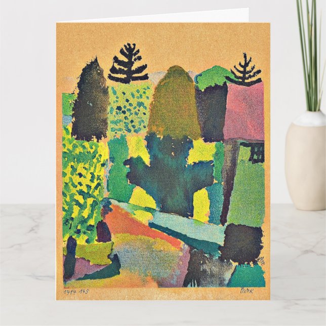 Carte peinture de Paul Klee, Parc,  Vacances  (Devant)