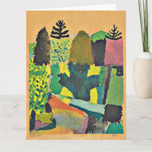 Carte peinture de Paul Klee, Parc,  Vacances 
