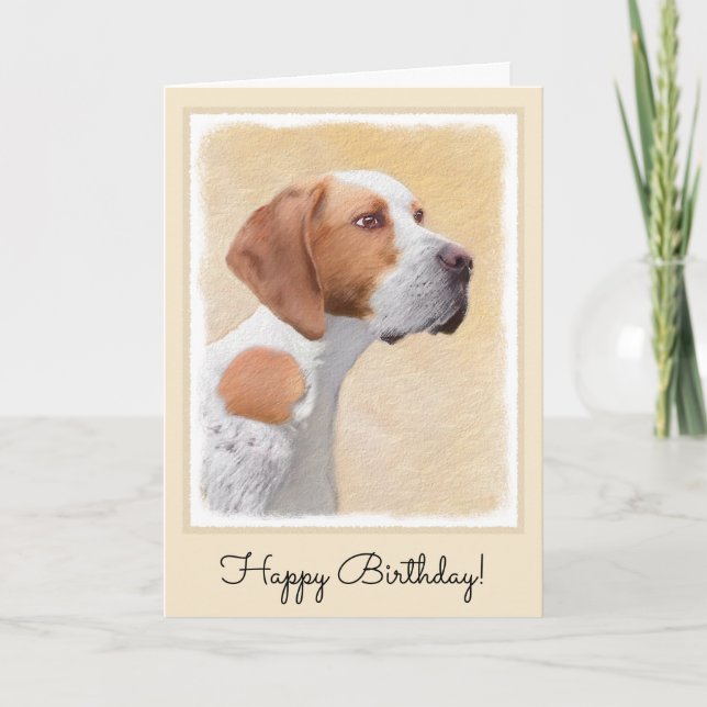 Carte Peinture de pointres - Beau art original de chien (Devant)