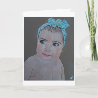 Carte Peinture de portrait de bébé par Alfred Fox