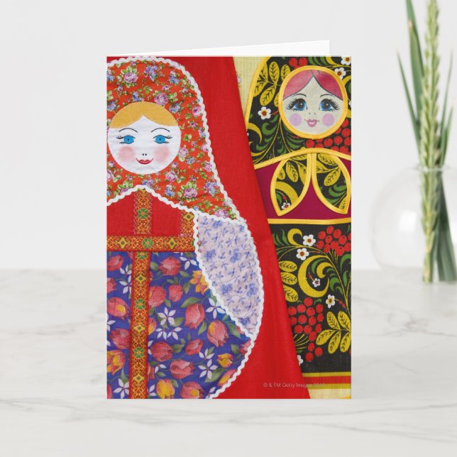 Carte Peinture de poupée de Matryoshka de Russe (Devant)