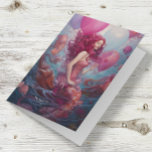 Carte Peinture de sirène Ballons d'anniversaire rose<br><div class="desc">Cette conception a été créée par art numérique. Elle peut être personnalisée en cliquant sur le bouton personnaliser et en modifiant la couleur, en ajoutant un nom, des initiales ou vos mots préférés. Contactez-moi à l'adresse colorflowcreations@gmail.com si vous souhaitez que ce design soit disponible sur un autre produit. Voir d'autres...</div>