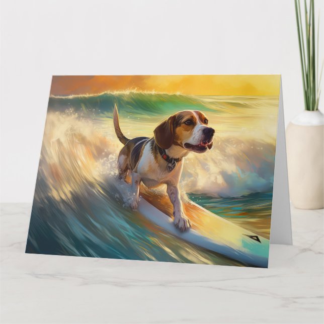 Carte Peinture de surf sur la plage de Beagle (Devant)