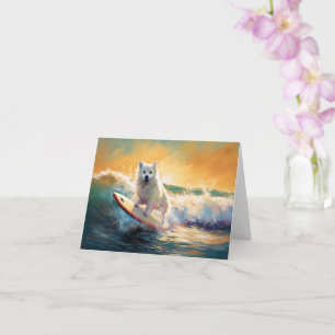 Carte Peinture de Surf sur Plage de l'Eskimo Américain
