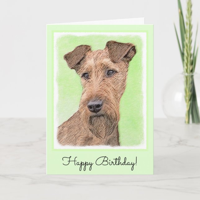 Carte Peinture de Terrier irlandais - Cute Original Dog  (Devant)