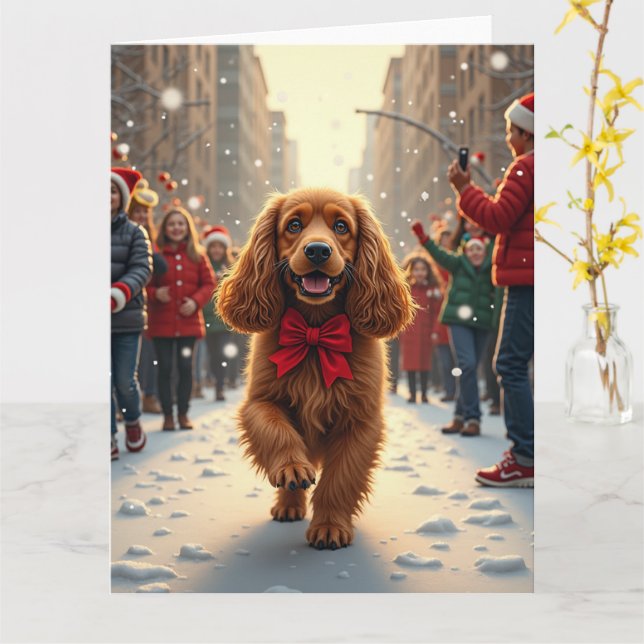 Carte Peinture de vacances de la parade de Noël de Cocke (Fleur jaune)