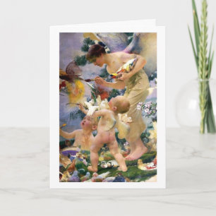 Carte Peinture des oiseaux par anniversaire de Franz