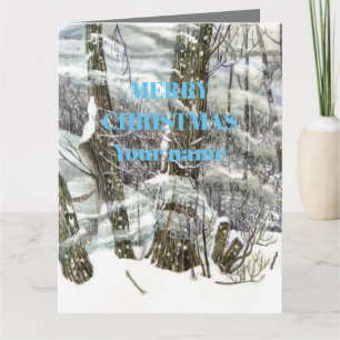 Carte Peinture d'hiver