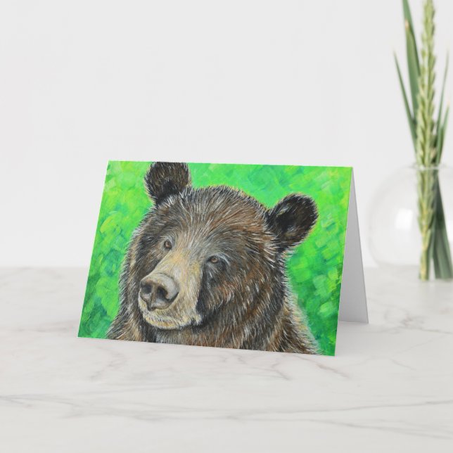 Carte Peinture d'ours Brown réfléchie (Devant)