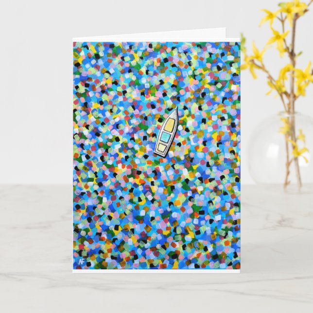 Carte Peinture Drifting through Dreams par Alfred Fox (Fleur jaune)
