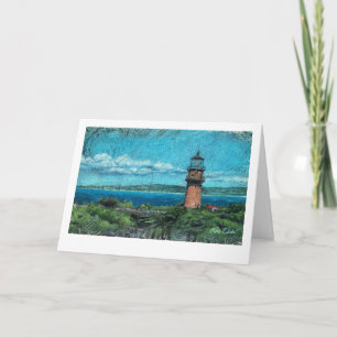 Carte Peinture du phare de Gay Head dans le vignoble de 