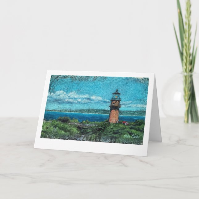 Carte Peinture du phare de Gay Head dans le vignoble de  (Devant)