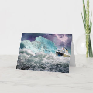 Carte Peinture du RMS Titanic et de l'iceberg