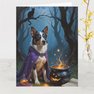 Carte Peinture fantaisiste d'Halloween de bétail austral