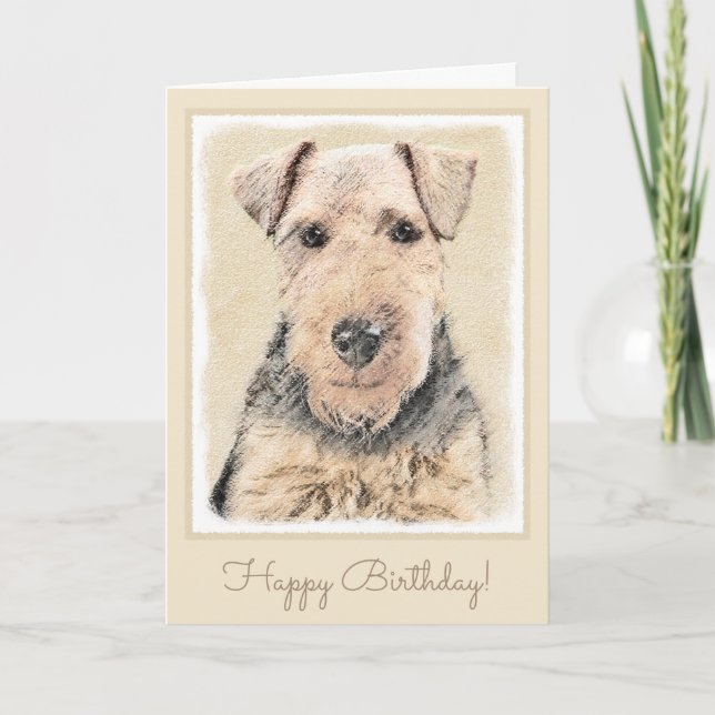 Carte Peinture galloise Terrier - Cute Original Chien Ar (Devant)
