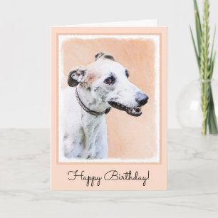 Carte Peinture Greyhound - Cute Original Chien Art