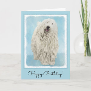 Carte Peinture Komondor - Cute Original Chien Art