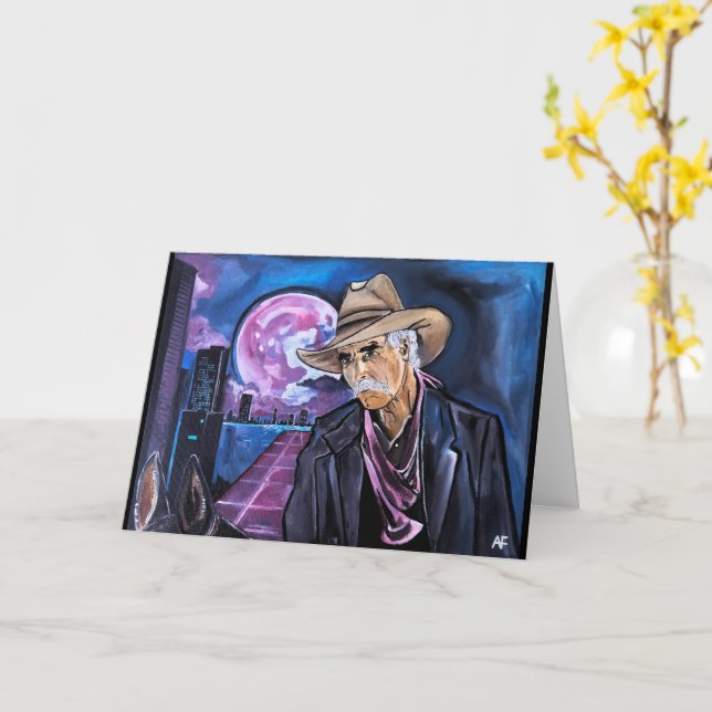 Carte Peinture Lune Néon par Alfred Fox (Fleur jaune)