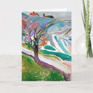Carte Peinture paysagère Edward Munch Art expressionnist