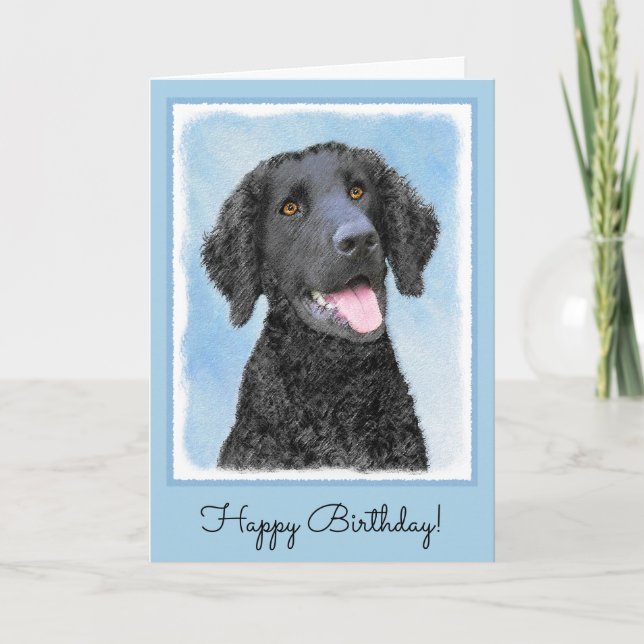 Carte Peinture Retriever recouverte de boue - Art Chien  (Devant)