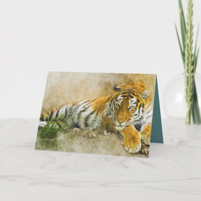 Carte Peinture sur tigre (Devant)