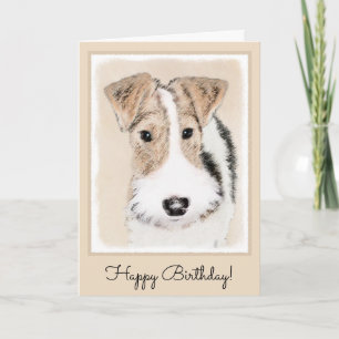 Carte Peinture Terrier de Renard de fil - Cute Original 