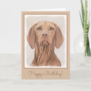 Carte Peinture Vizsla - Joli art original chien