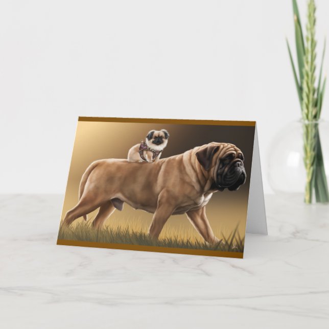 Carte Pekingese et Bullmastiff (Devant)