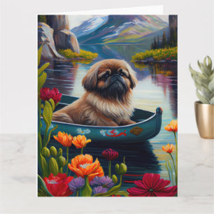 Carte Pekingese sur une pagaie : une aventure Pittoresqu
