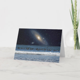 Carte Pélicans et galaxie d'Andromeda