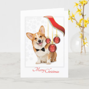 Carte Pembroke Corgi Noël