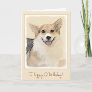 Carte Pembroke Welsh Corgi Peinture - Chien d'art origin
