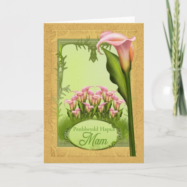 Carte Penblwydd Hapus Mam - Happy Birthday Mam En Galloi (Devant)