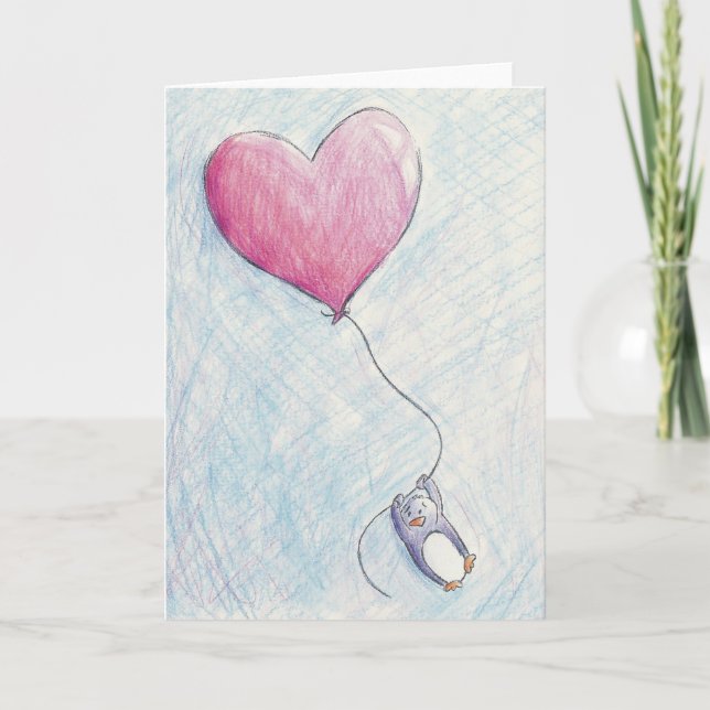 Carte Penguin d'anniversaire (Devant)