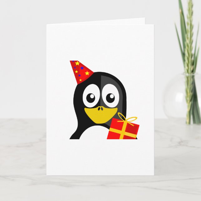 Carte Penguin d'anniversaire (Devant)