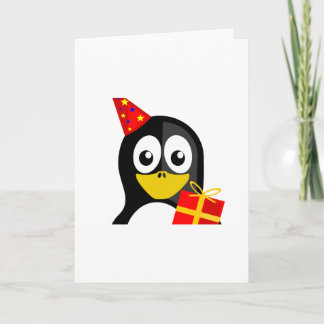Carte Penguin d'anniversaire