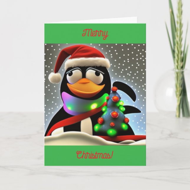 Carte Penguin de Christmas (Devant)