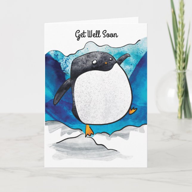 Carte Penguin Get Well Bientôt (Devant)