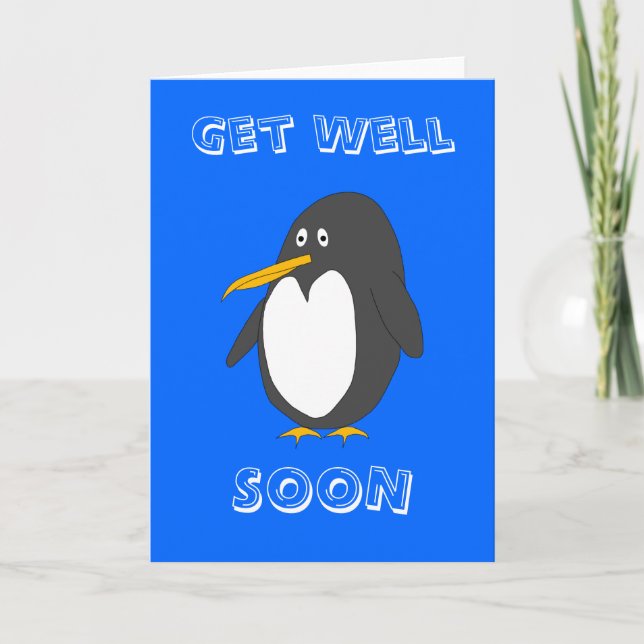 Carte Penguin Get Well Soon Card (Devant)