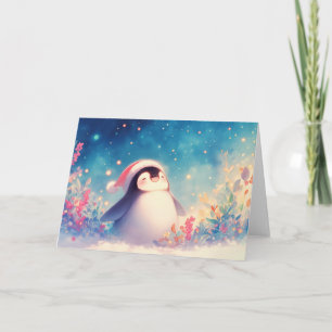 Carte Penguin Holiday Spirit