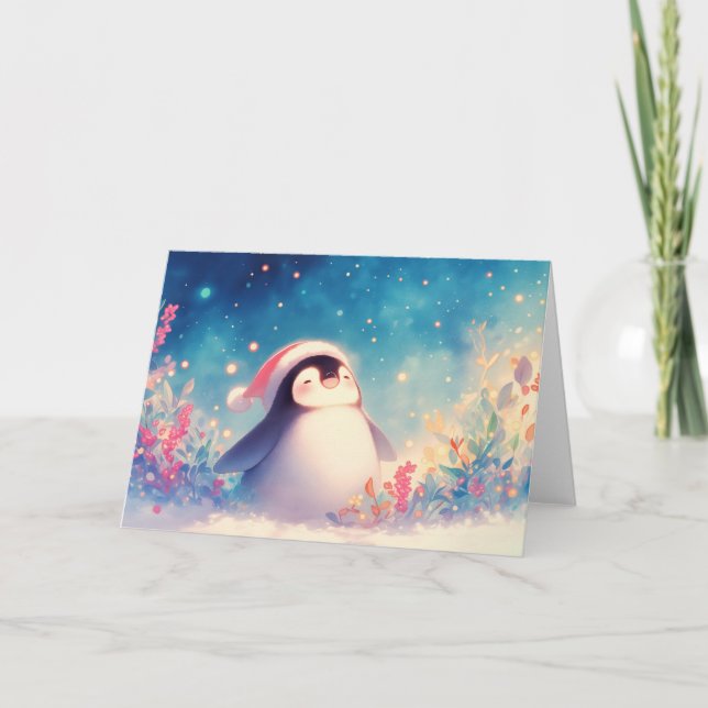 Carte Penguin Holiday Spirit (Devant)