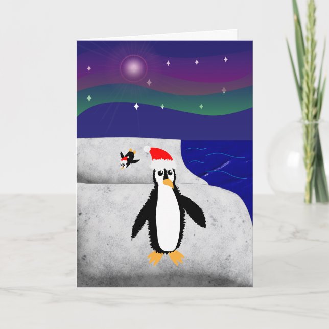 Carte Penguin-ning à ressembler à Noël (Devant)