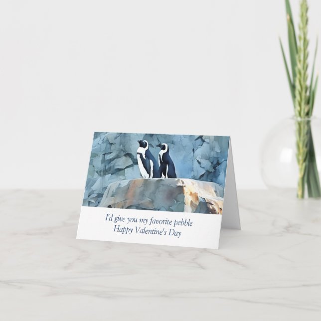 Carte Penguin Valentine's Day (Devant)