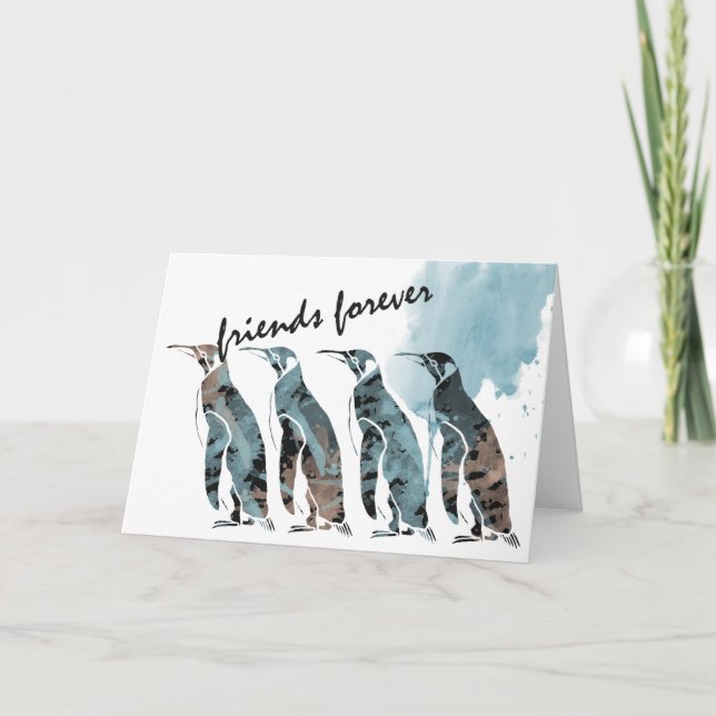 Carte Penguins amis pour toujours (Devant)