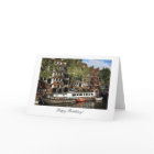 Péniche de canal d'Amsterdam - joyeux anniversaire