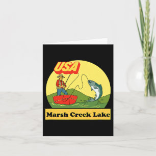 Carte Pennsylvania Marsh Creek Lake - Usa Retro Fishing